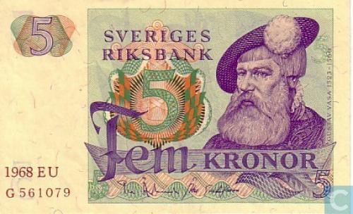 Sweden 5 kronor 1968