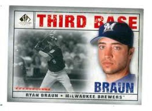 Ryan Braun baseball card 2008 Upper Deck Legendary Cuts (Milwaukee Brewers)