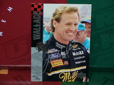 Rusty Wallace (NASCAR) autographed 5x7 photo card UDA ltd edit 1995
