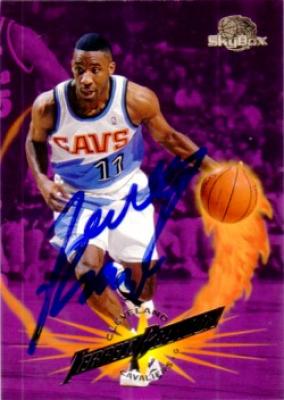 Terrell Brandon autographed Cleveland Cavaliers 1995-96 SkyBox card