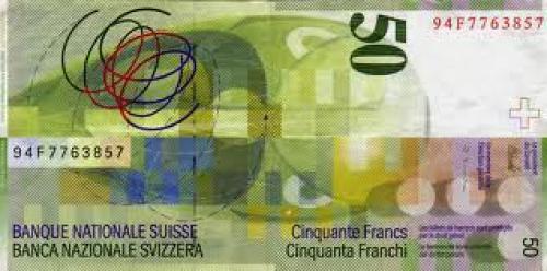 Banknotes; Switzerland 50 Swiss Francs: Sophie Taeuber
