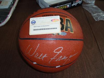 Walt Frazier (Knicks) autographed NBA basketball (Steiner)