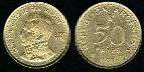 50 Pesos; Year: 1978; (km 81); aluminum bronze; SAN MARTIN 200TH ANIV