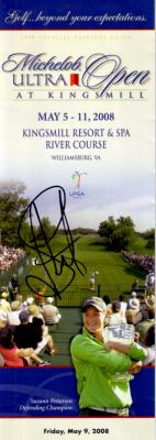 Suzann Pettersen autographed 2008 LPGA Michelob Ultra Open pairings guide