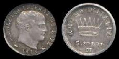 5 soldi 1808-1814 (km c#5)