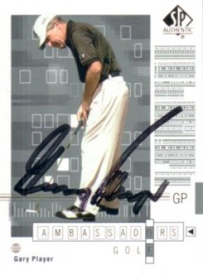 Gary Player autographed 2002 SP Authentic golf card