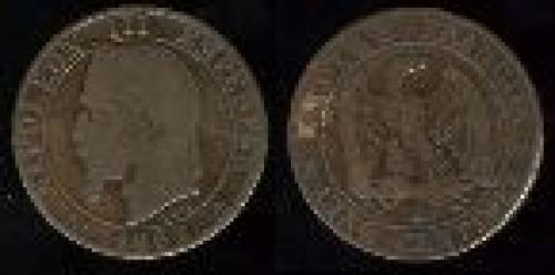 5 centimes; Year: 1861-1865; (km 797)