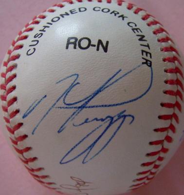 Mike Piazza Eric Karros Raul Mondesi Hideo Nomo autographed NL baseball