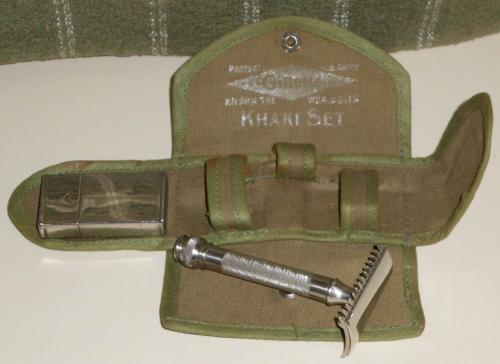1918 Gillette U.S.Army Khaki Razor Set
