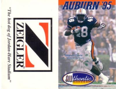 Stephen Davis 1995 Auburn football schedule