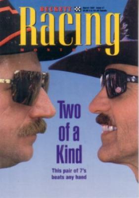 Dale Earnhardt & Richard Petty 1995 Beckett Racing promo card