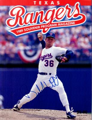 Bobby Witt autographed Texas Rangers 1989 Nolan Ryan 5000th Strikeout program