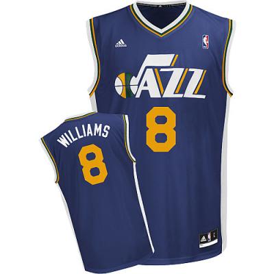 Deron Williams Utah Jazz Adidas Swingman blue stitched jersey NEW