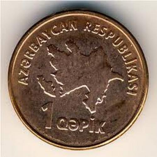Coins; Azerbaijan, 1 qapik, 2006
