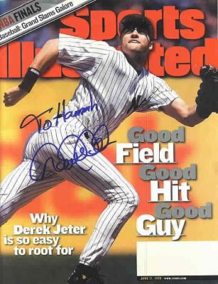 Derek Jeter autographed New York Yankees 1999 Sports Illustrated (to Hannah)