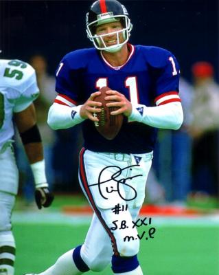 Phil Simms autographed New York Giants 8x10 photo inscribed SB XXI MVP