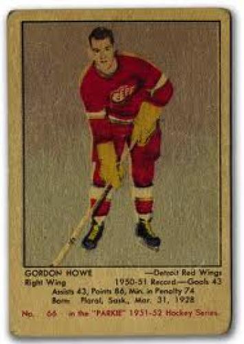 1951-52 Parkhurst Gordie Howe Rookie Card Detroit