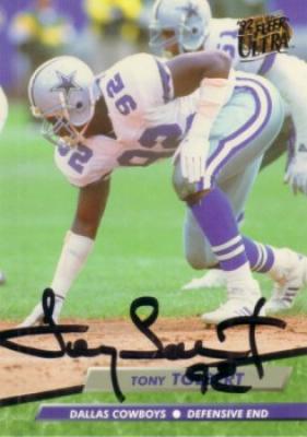 Tony Tolbert autographed Dallas Cowboys 1992 Ultra card
