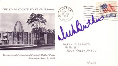 Dick Butkus autographed Pro Football Hall of Fame cachet