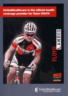 Floyd Landis 5x7 2009 UnitedHealthcare cycling promo card