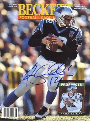 Kerry Collins autographed Carolina Panthers Beckett Football cover