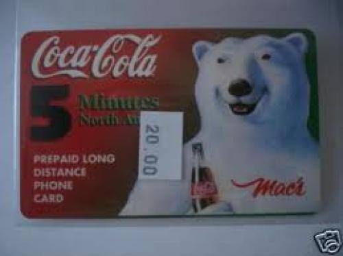 Coke Macs milk rare issued phone card(only in canada)