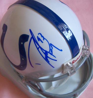 Dwight Freeney autographed Indianapolis Colts mini helmet