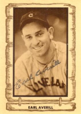 Earl Averill autographed Cleveland Indians 1980 Baseball Legends card