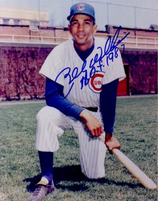 Billy Williams autographed Chicago Cubs 8x10 photo inscribed HOF 1987
