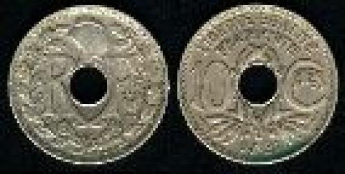 10 centimes; Year: 1917-1938; (km 866a)