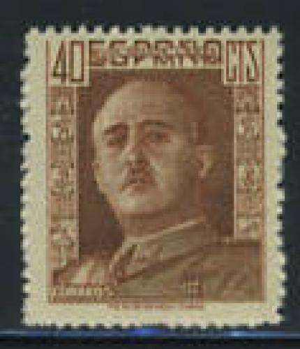 General Franco 1v; Year Issue: 1942; Spain Stamps