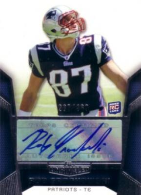 Rob Gronkowski certified autograph New England Patriots 2010 Topps card