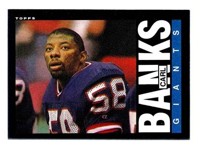 Carl Banks Giants 1985 Topps Rookie Card #111