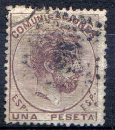 Spain 1872  AMADEO I  1Pta lila