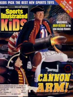 Drew Bledsoe autographed New England Patriots Sports Illustrated for Kids magazine cover
