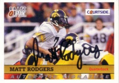 Matt Rodgers Iowa certified autograph 1992 Courtside card