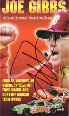 Joe Gibbs autographed Washington Redskins bible tract