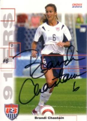 Brandi Chastain autographed 2004 U.S. Soccer card