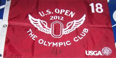 Phil Mickelson autographed 2012 U.S. Open flag