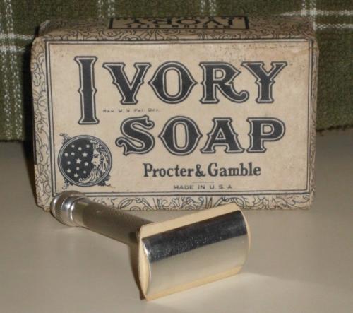 1921-1928 Gillette Ivory Soap Razor W Ivory Soap