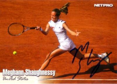 Meghann Shaughnessy autographed 2003 NetPro tennis card