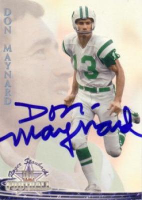 Don Maynard autographed New York Jets card