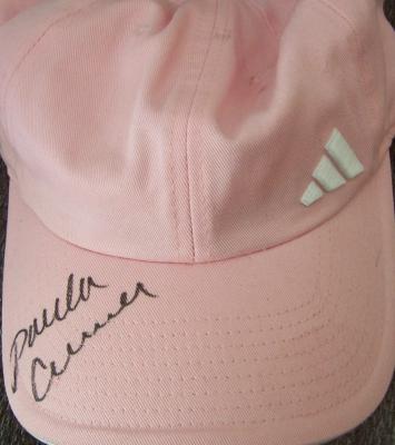 Paula Creamer autographed pink Adidas golf cap or hat