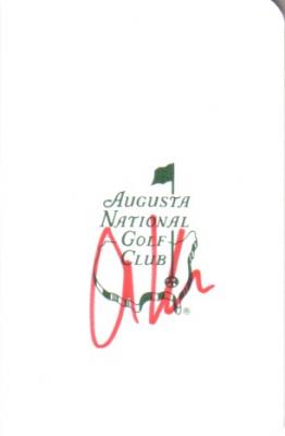 Anthony Kim autographed Augusta National Masters scorecard
