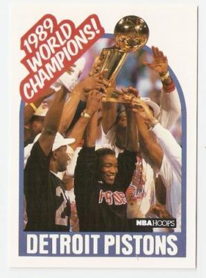 Detroit Pistons 1989 NBA Champions 1989-90 Hoops insert card set (2)