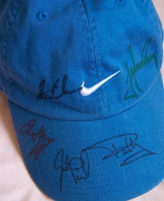 Paul Casey Stewart Cink Trevor Immelman Anthony Kim Justin Leonard autographed Nike cap