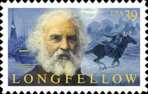 Stamps; Henry Wadsworth Longfellow - USA Postage stamp