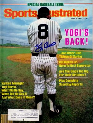 Yogi Berra autographed New York Yankees 1984 Sports Illustrated