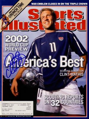 Clint Mathis autographed 2002 World Cup Sports Illustrated