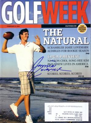 Jamie Lovemark autographed 2011 Golfweek magazine